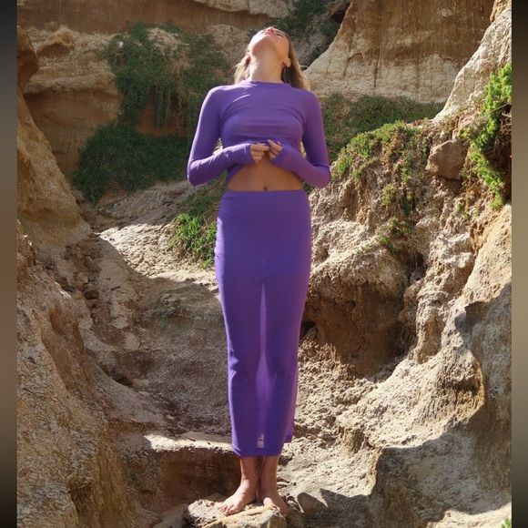 New Amethyst Mesh Long Sleeve WITH HARPER LU size S - Picture 2 of 10